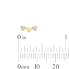Thumbnail Image 2 of 0.08 CT. T.W. Diamond and Puffed Three-Heart Stud Earrings in 10K Gold