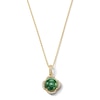 Thumbnail Image 1 of Jade Cabochon and 0.20 CT. T.W. Diamond Pendant in 14K Gold
