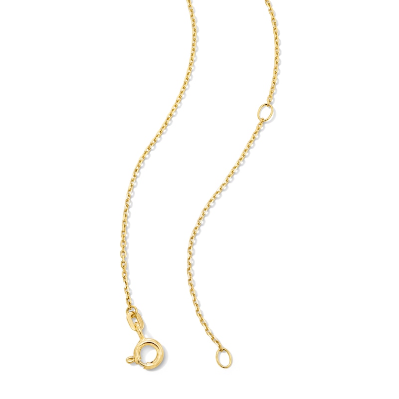 Main Image 3 of Jade Cabochon and 0.20 CT. T.W. Diamond Pendant in 14K Gold