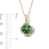 Thumbnail Image 4 of Jade Cabochon and 0.20 CT. T.W. Diamond Pendant in 14K Gold