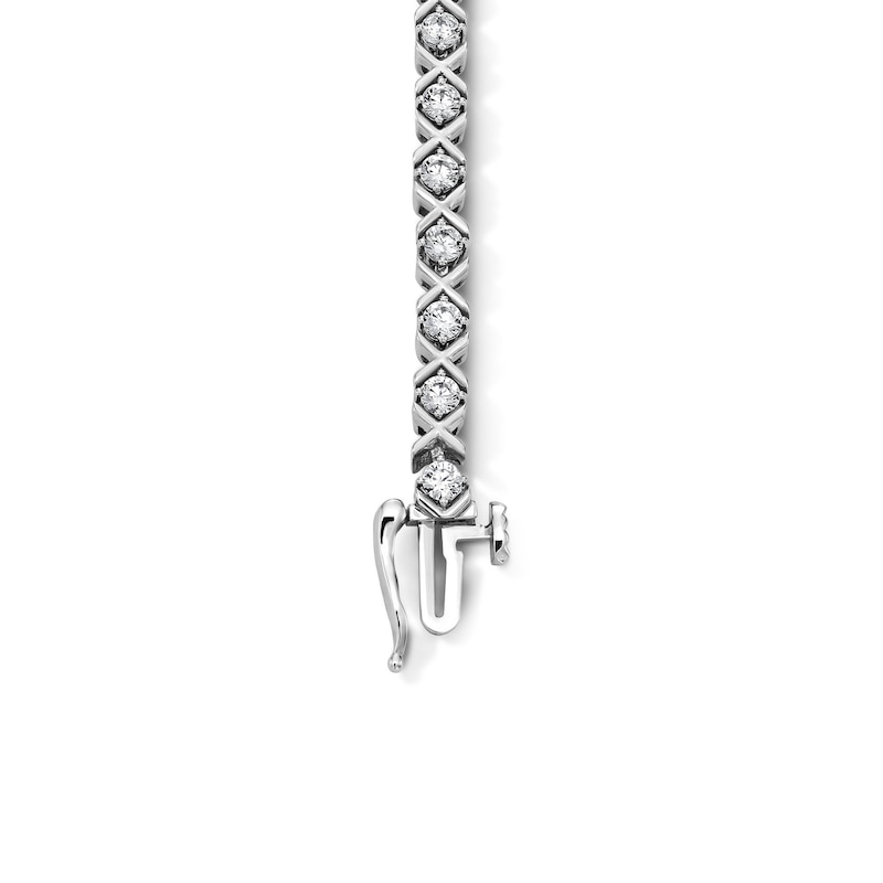 1.50 CT. T.W. Lab-Grown Diamond "XO" Tennis Bracelet in Sterling Silver (I/I1)
