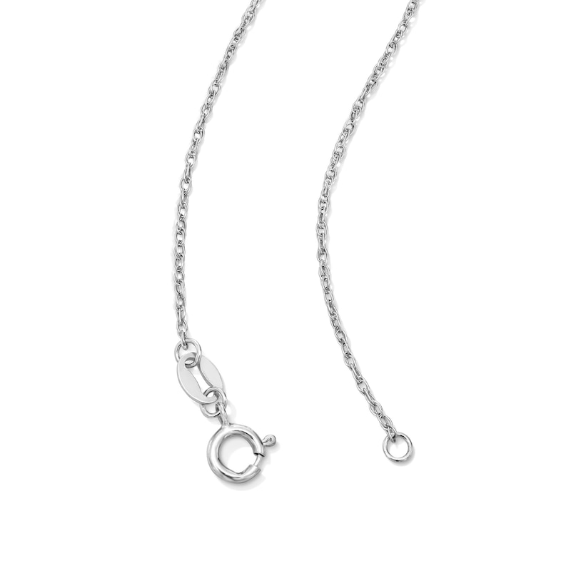 Main Image 3 of Lab-Created Opal Heart Outline Pendant in Sterling Silver