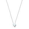 Thumbnail Image 1 of Heart-Shaped Lab-Created Opal Solitaire Pendant in Sterling Silver