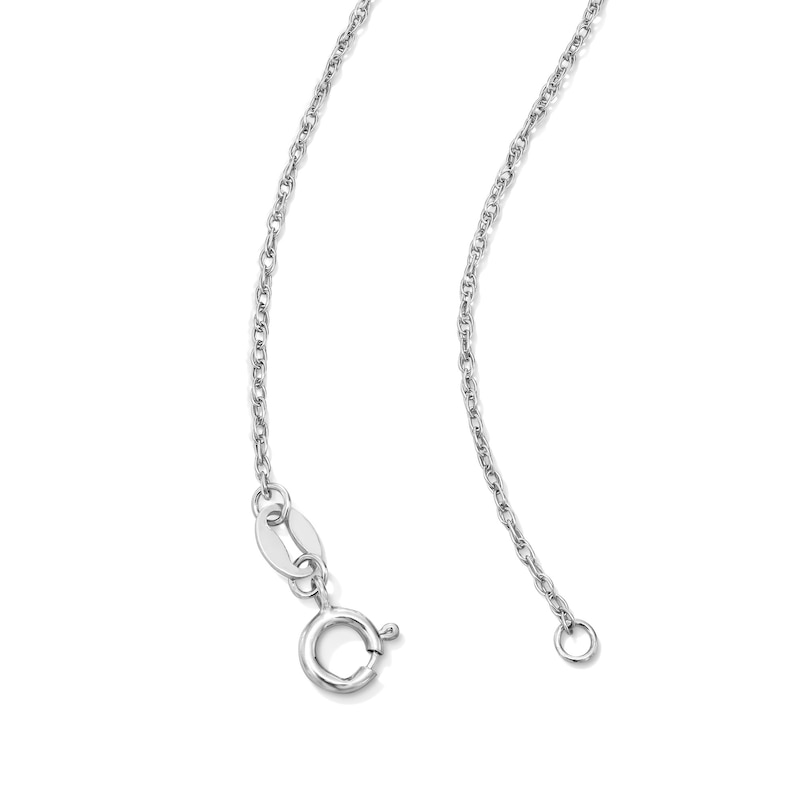 Main Image 3 of Amethyst Heart Outline Pendant in Sterling Silver