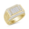 Thumbnail Image 2 of 1.00 CT. T.W. Multi-Diamond Rectangle Ring in 10K Gold