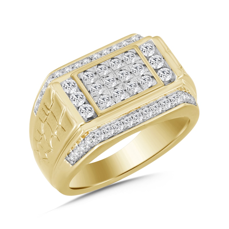 1.00 CT. T.W. Multi-Diamond Rectangle Ring 10K Gold