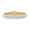 Thumbnail Image 1 of 2.25 CT. T.W. Diamond Link Railroad Link Bracelet in 10K Gold - 8.5" (