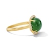 Thumbnail Image 4 of Jade Cabochon and 0.15 CT. T.W. Diamond Ring in 14K Gold