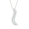 Thumbnail Image 1 of 0.69 CT. T.W. Certified Lab-Grown Diamond Journey Necklace in Sterling Silver (I/SI2) - 18"