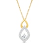 Thumbnail Image 1 of 0.23 CT. T.W. Certified Lab-Grown Diamond Teardrop Frame Necklace in 10K Gold (I/SI2) - 18"
