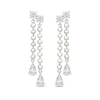 Thumbnail Image 1 of 1.40 CT. T.W. Pear-Shaped Certified Lab-Grown Diamond Beaded Drop Earrings in Sterling Silver (I/SI2)