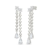 Thumbnail Image 2 of 1.40 CT. T.W. Pear-Shaped Certified Lab-Grown Diamond Beaded Drop Earrings in Sterling Silver (I/SI2)