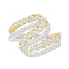 Thumbnail Image 2 of 1.23 CT. T.W. Certified Lab-Grown Diamond Curve Fashion Ring in 10K Two-Tone Gold (I/SI2)