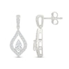 Thumbnail Image 3 of 0.69 CT. T.W. Pear-Shaped and Round Certified Lab-Grown Diamond Drop Earrings in 10K White Gold (I/SI2)