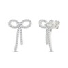 Thumbnail Image 2 of 0.58 CT. T.W. Certified Lab-Grown Diamond Bow Drop Earrings in Sterling Silver (I/SI2)