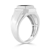 Thumbnail Image 2 of Cushion-Cut Black Onyx and 0.15 CT. T.W. Diamond Ring in 10K White Gold