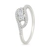 Thumbnail Image 2 of 0.29 CT. T.W. Lab-Grown Diamond Bypass Frame Promise Ring in 10K White Gold (F/VS2)