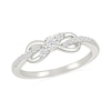 Thumbnail Image 1 of 0.14 CT. T.W. Diamond Infinity Swirl Promise Ring in Sterling Silver