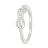 Thumbnail Image 2 of 0.14 CT. T.W. Diamond Infinity Swirl Promise Ring in Sterling Silver
