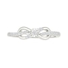 Thumbnail Image 3 of 0.14 CT. T.W. Diamond Infinity Swirl Promise Ring in Sterling Silver