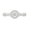 Thumbnail Image 3 of 0.29 CT. T.W. Lab-Grown Diamond Halo Heart Shank Promise Ring in 10K White Gold (F/VS2)