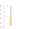 Thumbnail Image 2 of 0.10 CT. T.W. Certified Lab-Grown Diamond Drop Earrings in Sterling Silver with 10K Gold Plate (F/SI2)