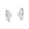 Thumbnail Image 1 of 1.00 CT. T.W. Certified Lab-Grown Diamond Solitaire Hoop Earrings in Sterling Silver (F/VS2)