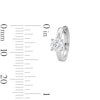 Thumbnail Image 3 of 1.00 CT. T.W. Certified Lab-Grown Diamond Solitaire Hoop Earrings in Sterling Silver (F/VS2)
