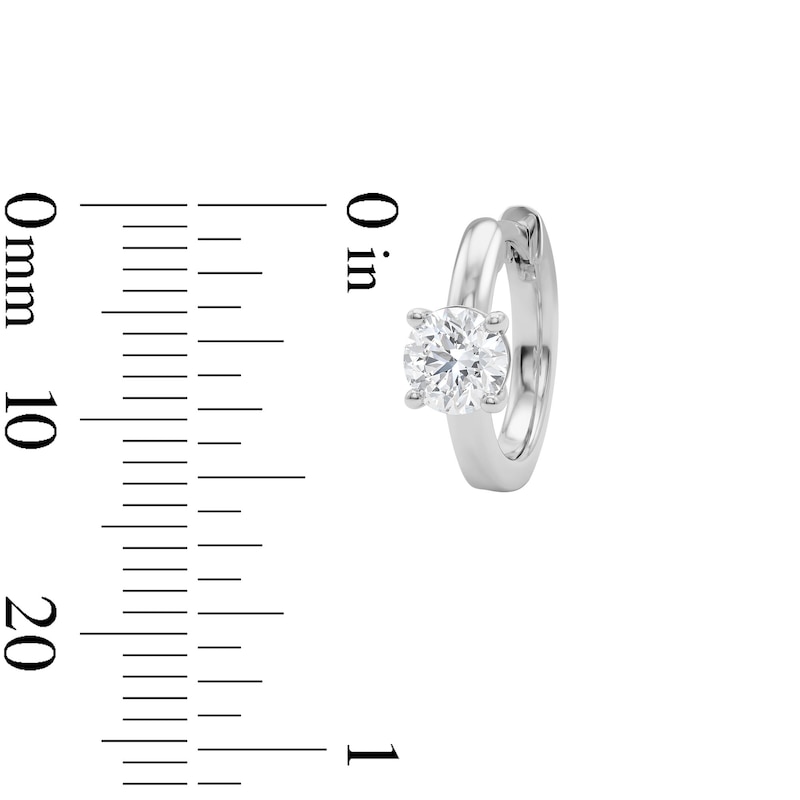 1.00 CT. T.W. Certified Lab-Grown Diamond Solitaire Hoop Earrings in Sterling Silver (F/VS2)