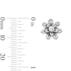 Thumbnail Image 3 of 0.18 CT. T.W. Certified Lab-Grown Diamond Solitaire Flower Stud Earrings in Sterling Silver (F/SI2)