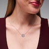 Thumbnail Image 2 of 0.08 CT. T.W. Certified Lab-Grown Diamond Solitaire Flower Necklace in Sterling Silver (F/SI2) - 18"