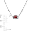 Thumbnail Image 2 of Lab-Created Ruby and White Lab-Created Sapphire Necklace and Earrings Set in Sterling Silver