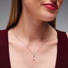 Thumbnail Image 2 of 0.50 CT. T.W. Multi-Shape Certified Lab-Grown Diamond Drop Necklace in Sterling Silver (F/SI2) - 18"