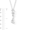 Thumbnail Image 4 of 0.50 CT. T.W. Multi-Shape Certified Lab-Grown Diamond Drop Necklace in Sterling Silver (F/SI2) - 18"