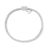 Thumbnail Image 1 of 1.00 CT. T.W. Certified Lab-Grown Diamond "Mom" Charm Tennis Bracelet in Sterling Silver (F/SI2) - 7.0"