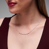 Thumbnail Image 2 of 0.30 CT. T.W. Certified Lab-Grown Diamond Seven-Stone Necklace in Sterling Silver (F/SI2) - 18"