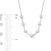 Thumbnail Image 4 of 0.30 CT. T.W. Certified Lab-Grown Diamond Seven-Stone Necklace in Sterling Silver (F/SI2) - 18"