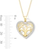 Thumbnail Image 4 of 0.23 CT. T.W. Certified Lab-Grown Diamond Family Tree Necklace in Sterling Silver with 14K Gold Plate (F/SI2) - 18"