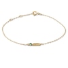 Thumbnail Image 1 of Lab-Created Emerald and Certified Lab-Grown Diamond Accent Bracelet in 10K Gold (F/SI2) - 7.25"