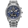 Thumbnail Image 1 of Men’s Citizen Eco-Drive® Promaster Skyhawk A-T Hybrid Chronograph Watch with Blue Dial (Model: JV2000-51L)