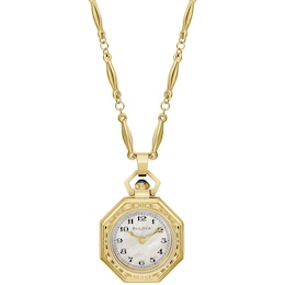 Ladies’ Bulova 150th Anniversary Limited Edition Rubaiyat Pendant Watch with Mother-of-Pearl Dial (Model: 97L182)