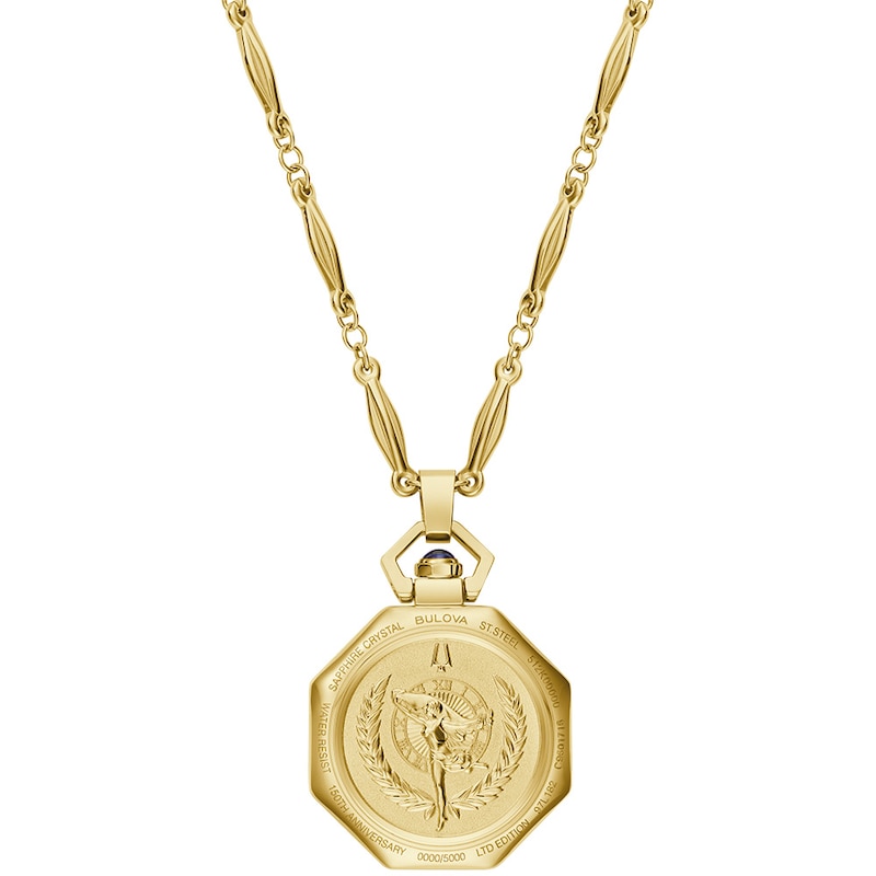 Ladies' Bulova 150th Anniversary Limited Edition Rubaiyat Pendant Watch with Mother-of-Pearl Dial (Model: 97L182)