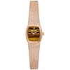 Thumbnail Image 1 of Ladies’ Bulova Classic Goddess of Time Rose-Tone IP Analog Watch with Brown Tiger’s Eye Dial (Model: 97L185)