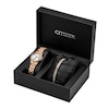Thumbnail Image 1 of Citizen Ladies Crystal Eco-Drive Watch 28mm Pink Gold-Tone Stainless Steel Case and Bracelet with White Dial and matching bracelet (EW1847-60Y)