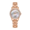 Thumbnail Image 2 of Citizen Ladies Crystal Eco-Drive Watch 28mm Pink Gold-Tone Stainless Steel Case and Bracelet with White Dial and matching bracelet (EW1847-60Y)