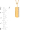 Thumbnail Image 2 of 0.085 CT. T.W. Certified Lab-Grown Diamond Pavé Tag Necklace in Sterling Silver with 14K Gold Plate (F/VS2) - 22"