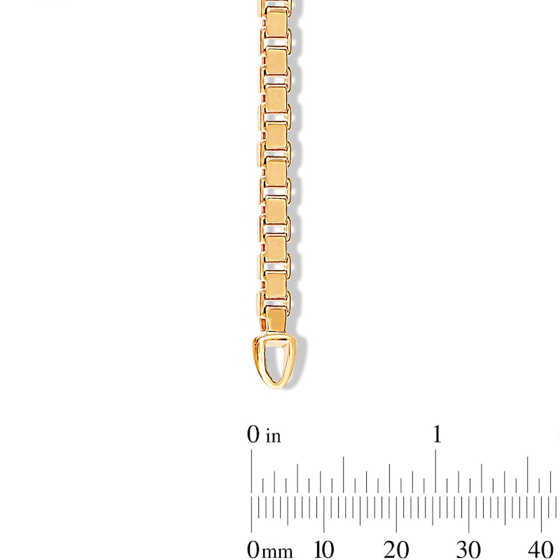 Main Image 2 of 0.18 CT. T.W. Certified Lab-Grown Diamond Pavé Box Chain Bracelet in Sterling Silver with 14K Gold Plate (F/VS2) - 8.25"