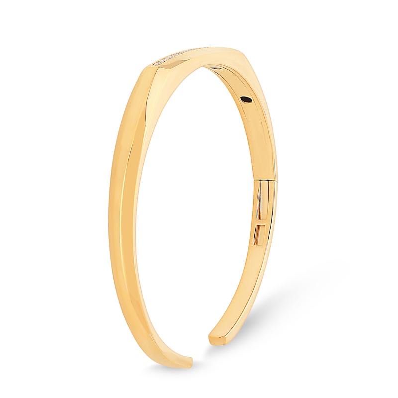 0.18 CT. T.W. Certified Lab-Grown Diamond Pavé Cuff Bracelet in Sterling Silver with 14K Gold Plate (F/VS2)