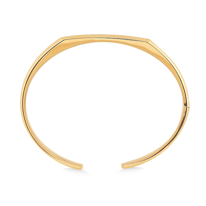 0.18 CT. T.W. Certified Lab-Grown Diamond Pavé Cuff Bracelet in Sterling Silver with 14K Gold Plate (F/VS2)