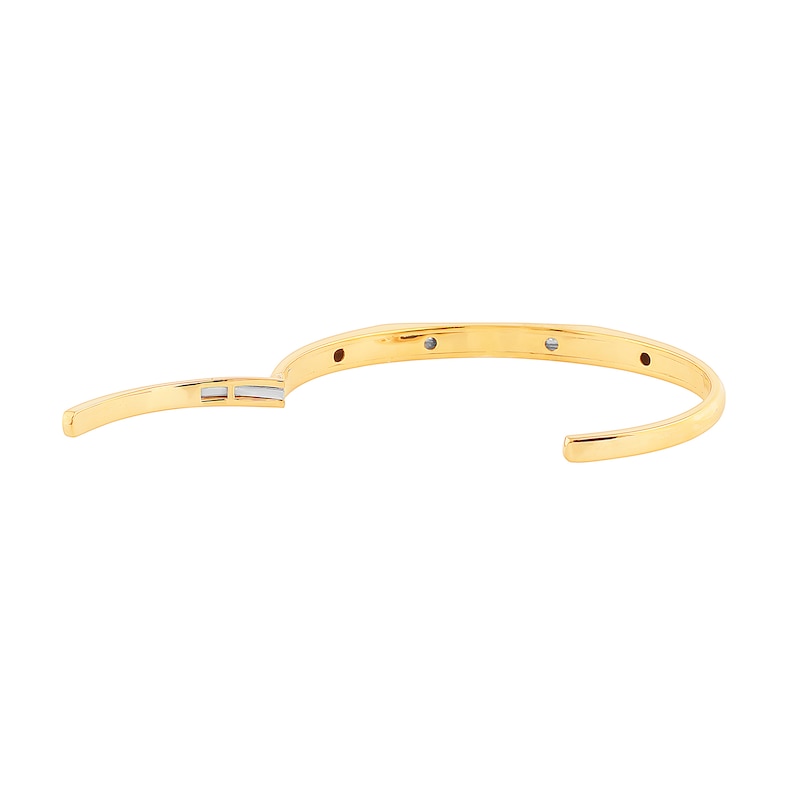 0.18 CT. T.W. Certified Lab-Grown Diamond Pavé Cuff Bracelet in Sterling Silver with 14K Gold Plate (F/VS2)